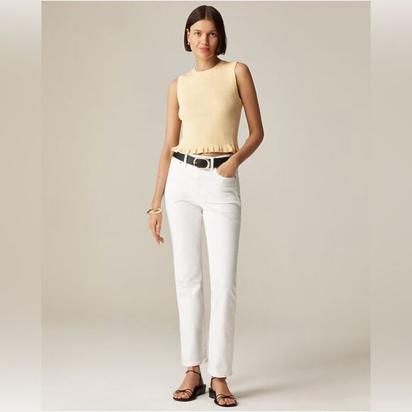 NWT J CREW Slim-straight jean in white - Picture 6 of 9